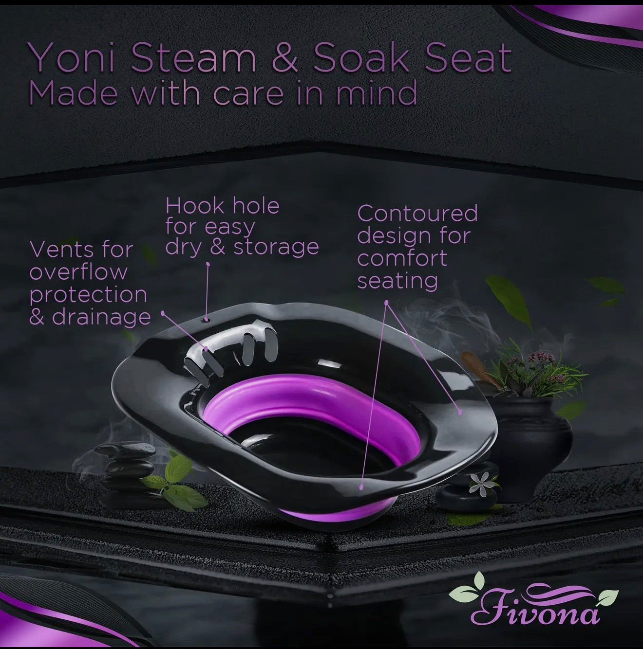 Premium Yoni Steamer and Sitz Bath Seat with Storage Bag